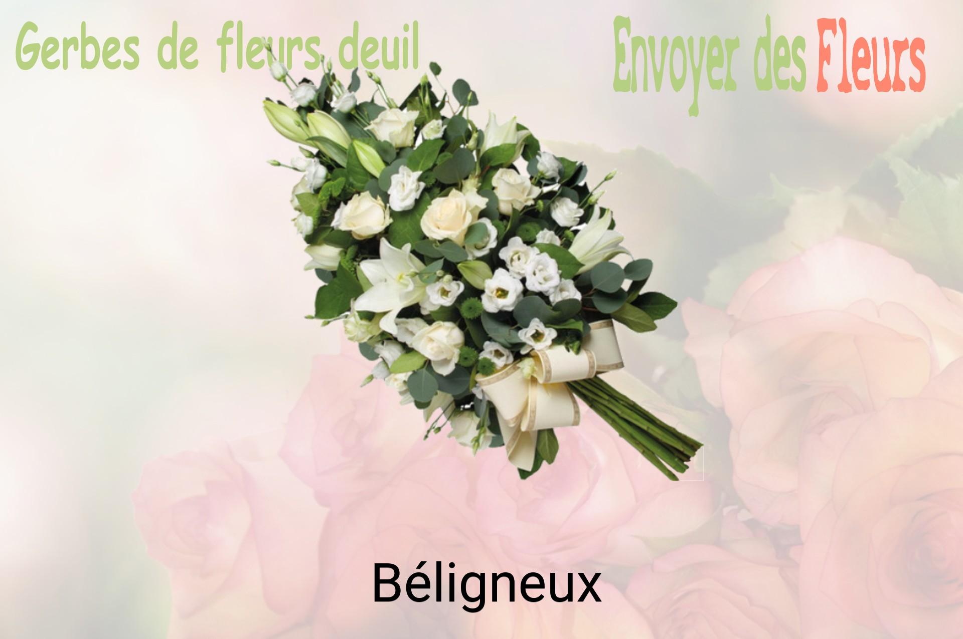 Gerbe de fleurs de deuil livrée à Béligneux